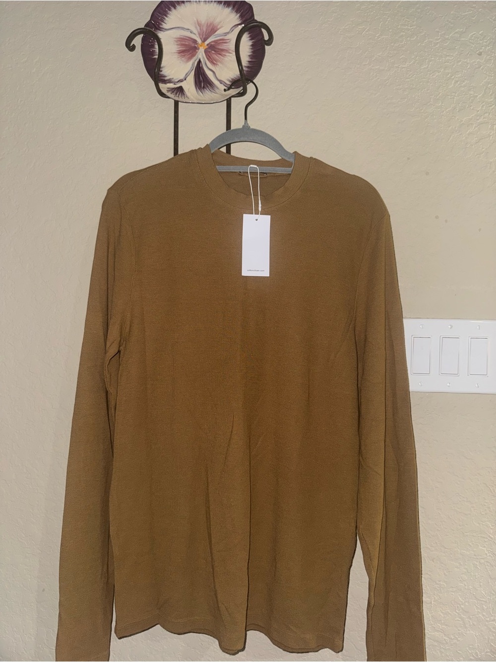NWT Cotton Citizen Men's Crewneck Sweater - Camel Brown SZ M